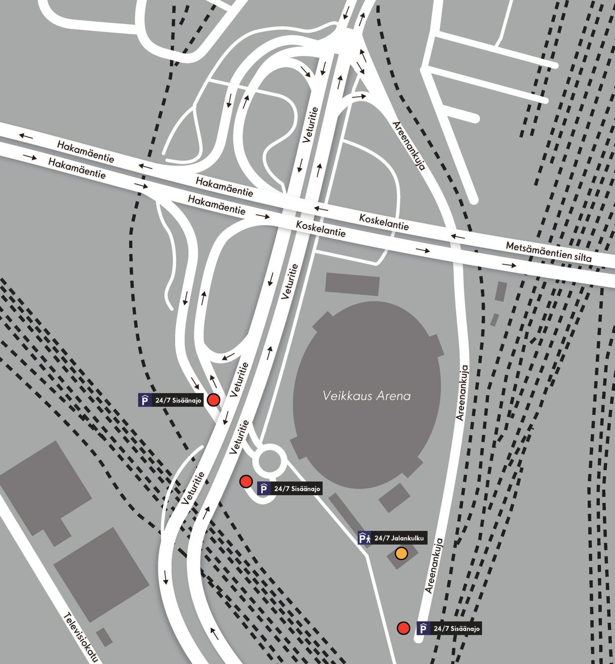 aimo park veikkaus arena kartta