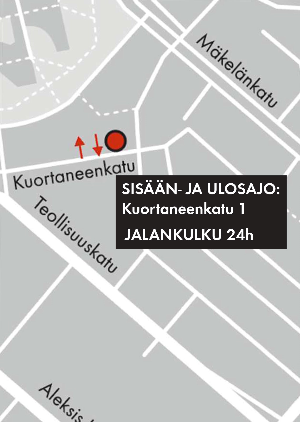 Kartta Kuortaneenkatu