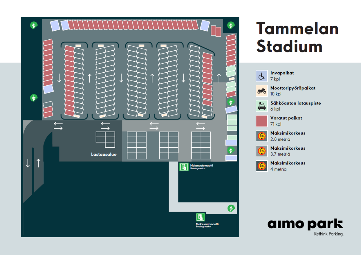 Tammelan stadion map