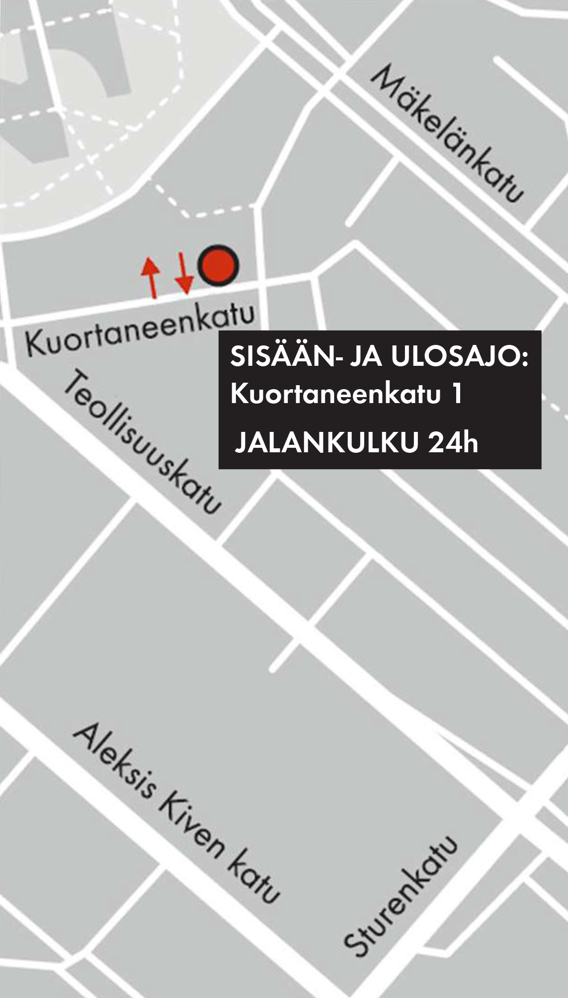 Kartta Kuortaneenkatu